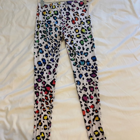 KTOO Rainbow Leopard Leggings Size Small - Picture 2 of 3